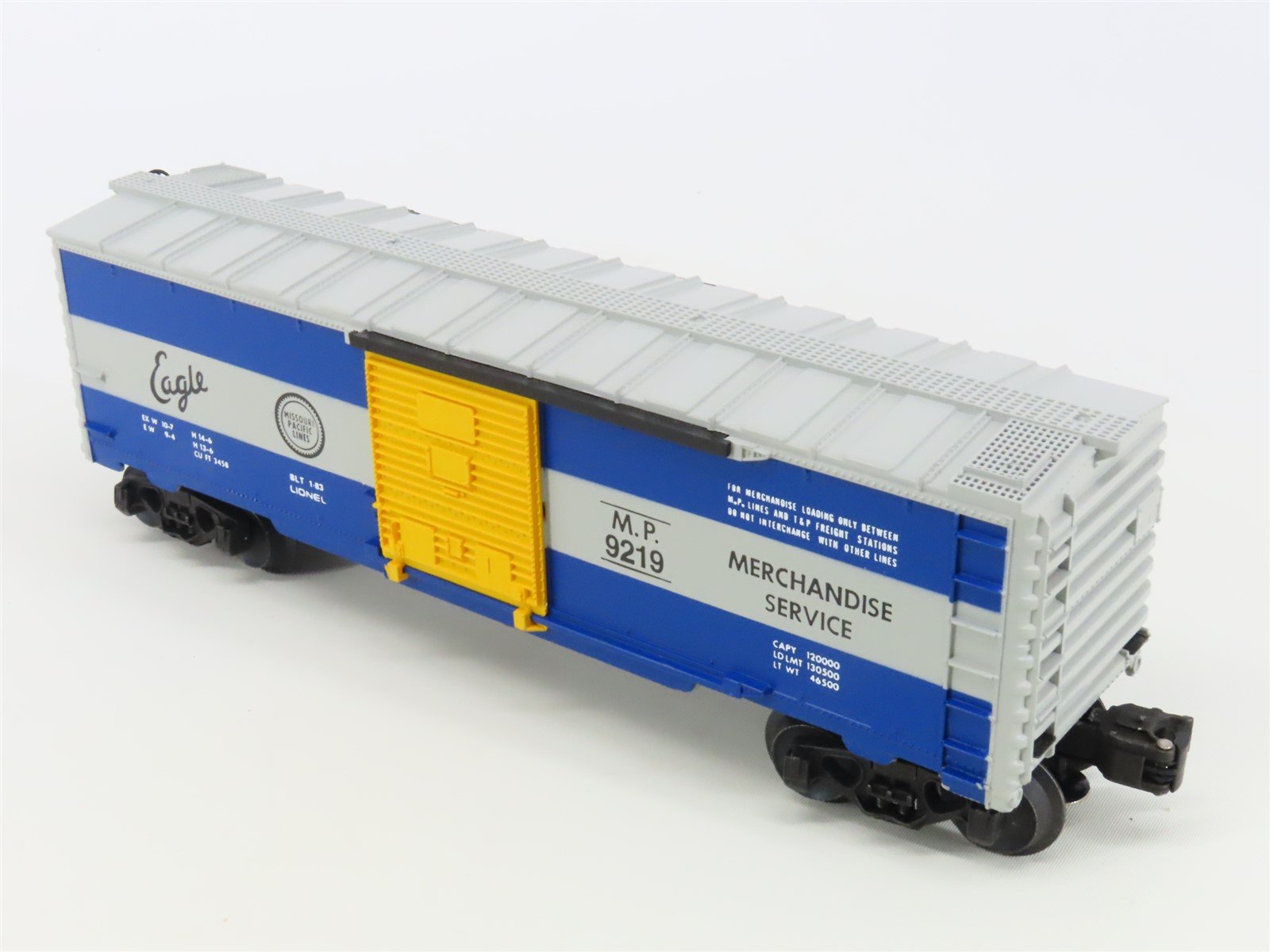 O Gauge 3-Rail Lionel 6-9219 MP Missouri Pacific Eagle Animated Box Car #9219