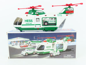 Hess Toy Truck 2001 Hess Helicopter with Motorcycle and Cruiser w/ Lights