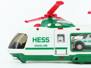Hess Toy Truck 2001 Hess Helicopter with Motorcycle and Cruiser w/ Lights