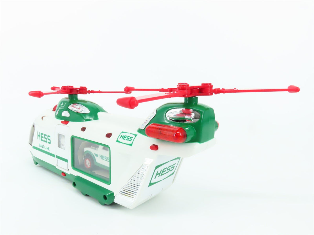 Hess Toy Truck 2001 Hess Helicopter with Motorcycle and Cruiser w/ Lights