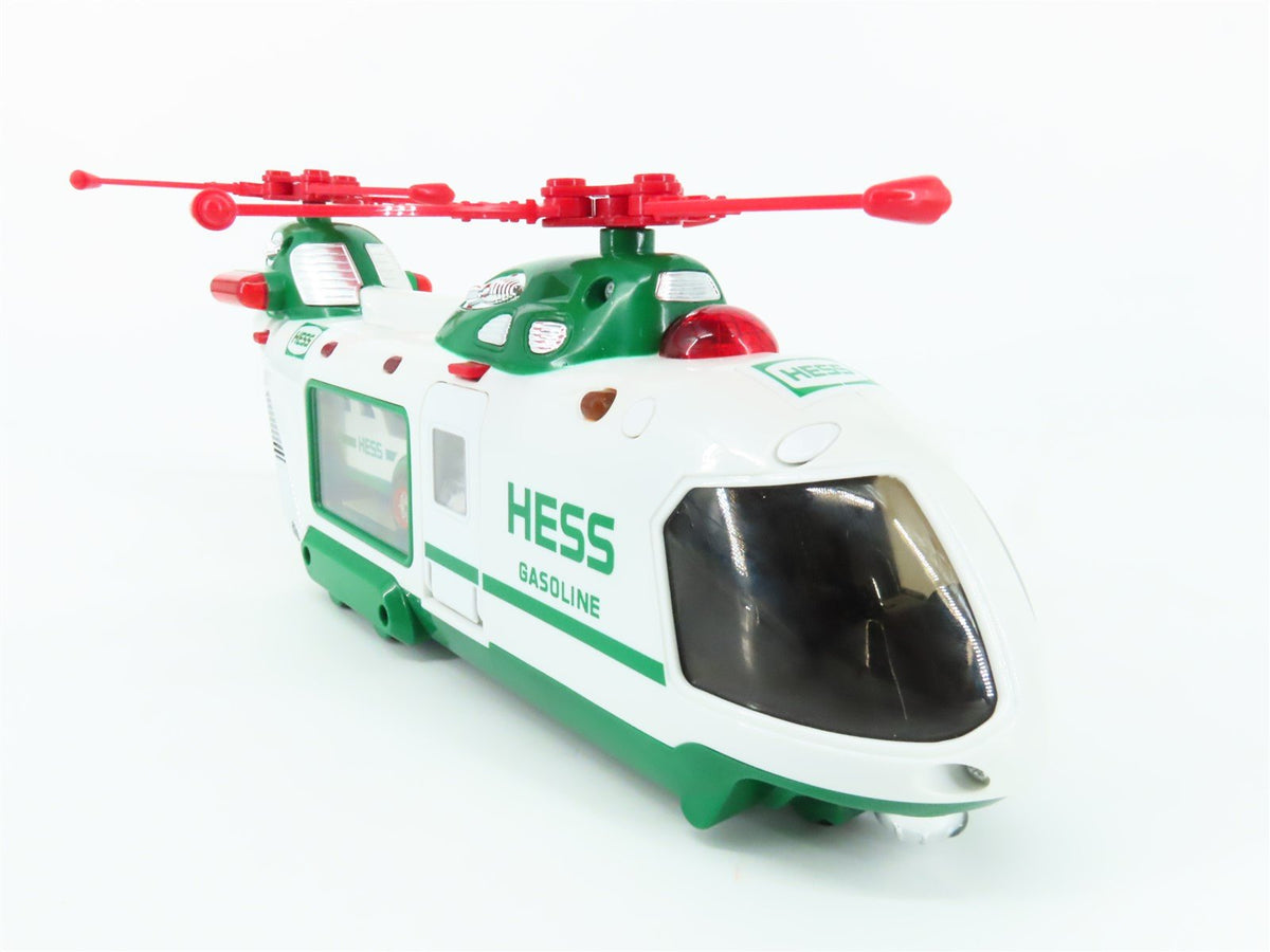 Hess Toy Truck 2001 Hess Helicopter with Motorcycle and Cruiser w/ Lights