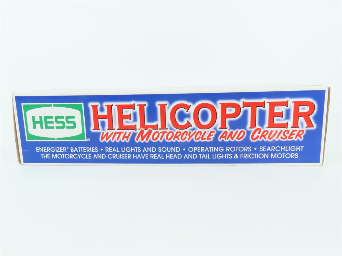 Hess Toy Truck 2001 Hess Helicopter with Motorcycle and Cruiser w/ Lights