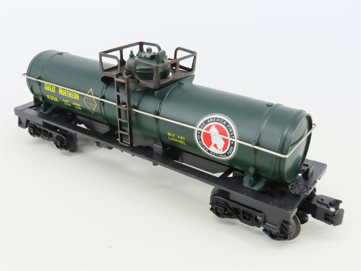 O Gauge 3-Rail Lionel 6-6304 GN Great Northern Single Dome Tank Car #6304
