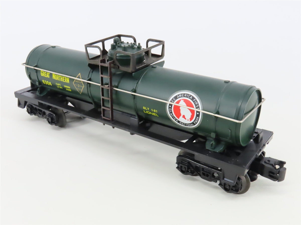 O Gauge 3-Rail Lionel 6-6304 GN Great Northern Single Dome Tank Car #6304