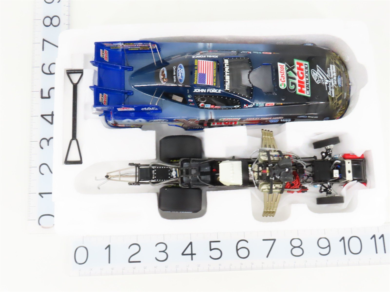 G 1:24 Scale Action Racing LE Kit NHRA John Force 9/11 Mustang Funny Car