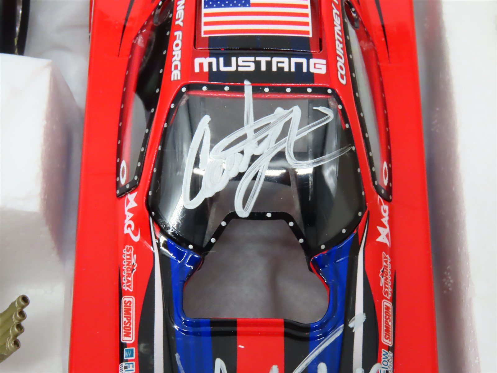 G 1:24 Scale Action Racing LE Kit Courtney Force 2013 Mustang Funny Car - SIGNED
