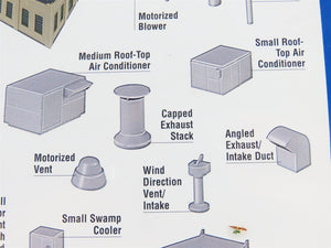 HO 1/87 Scale Walthers Cornerstone Modulars Kit 933-3733 Roof Details