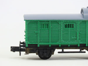 N Scale Arnold 4490 Unlettered Green European Brake Van