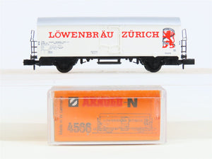 N Scale Arnold 4566 SBB-CFF Swiss Löwenbräu Zürich Beer Reefer #277-1P