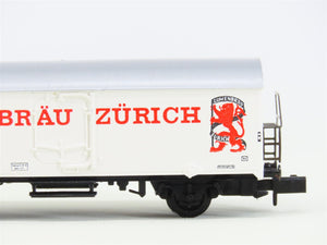 N Scale Arnold 4566 SBB-CFF Swiss Löwenbräu Zürich Beer Reefer #277-1P
