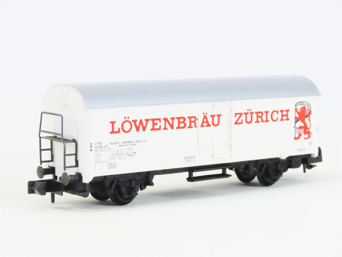 N Scale Arnold 4566 SBB-CFF Swiss Löwenbräu Zürich Beer Reefer #277-1P