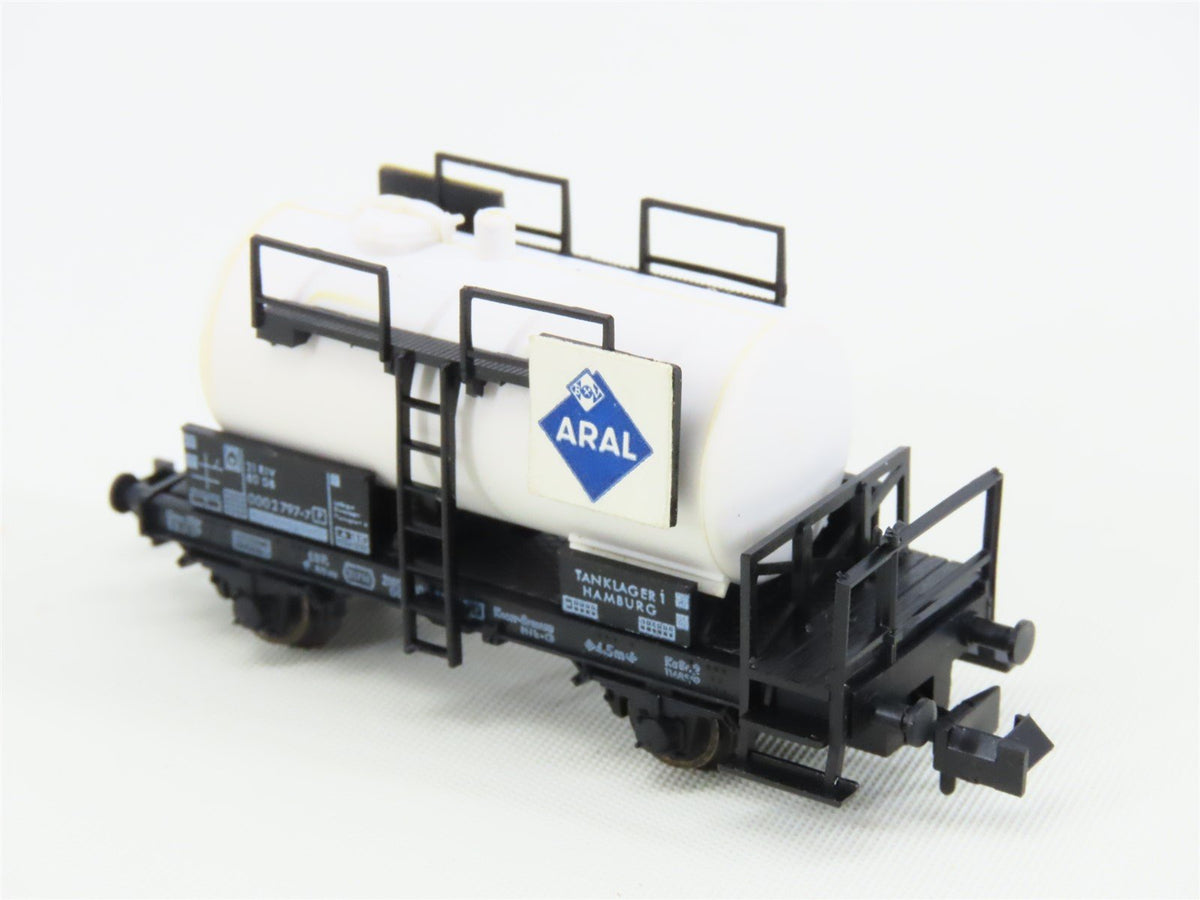 N Scale Arnold Rapido 0435 DB German &quot;ARAL&quot; Short Tank Car #797-7P