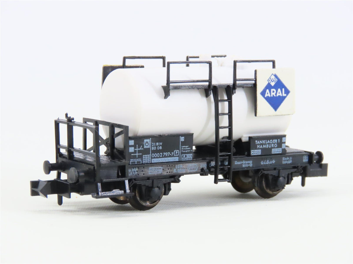 N Scale Arnold Rapido 0435 DB German &quot;ARAL&quot; Short Tank Car #797-7P