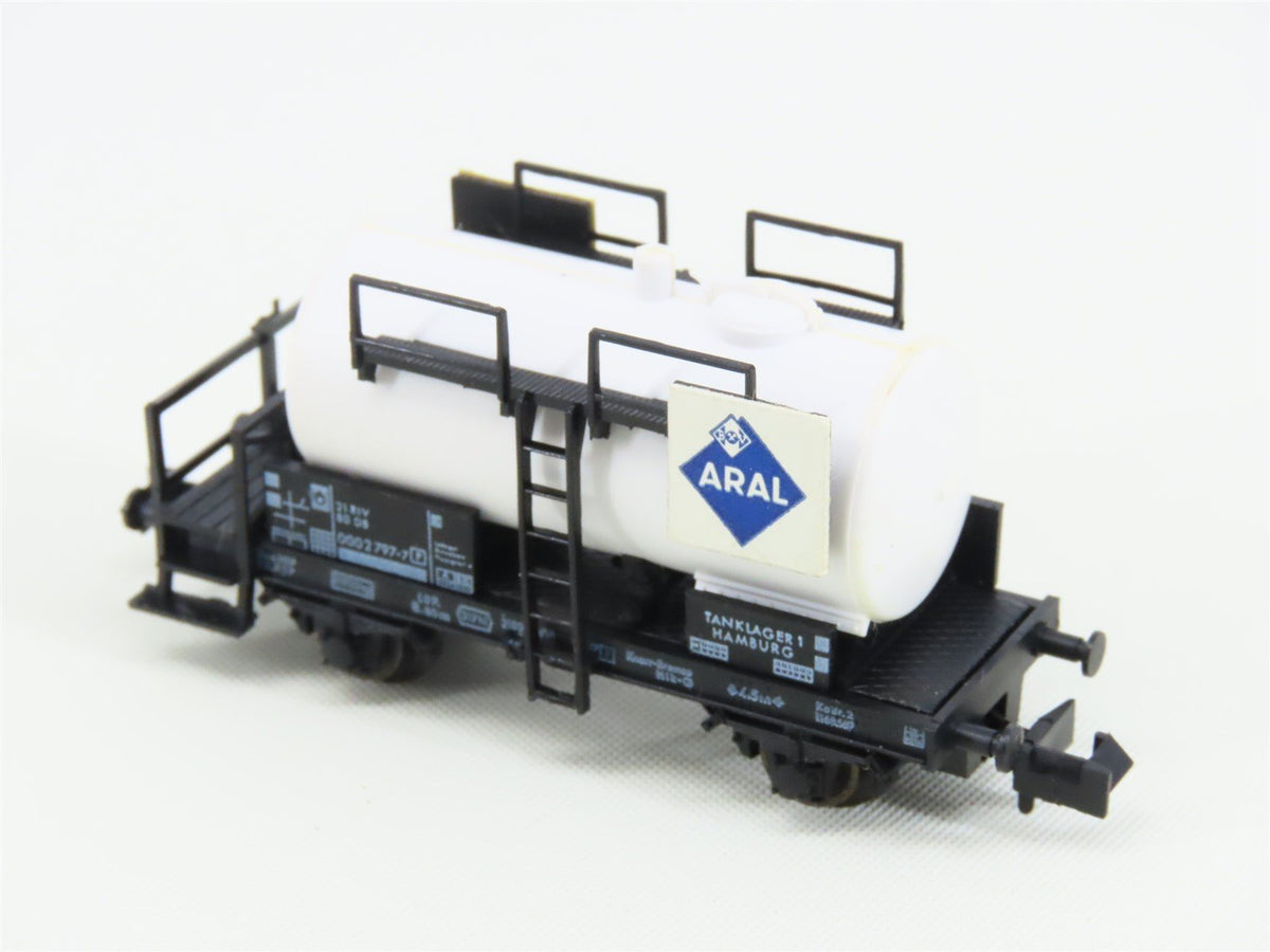 N Scale Arnold Rapido 0435 DB German &quot;ARAL&quot; Short Tank Car #797-7P