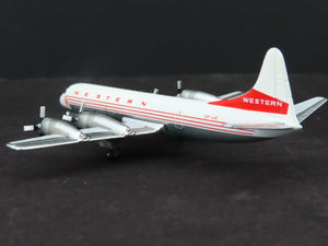 1:400 Aero Classics Die-Cast Western Airlines Lockheed Electra L-188 Airliner
