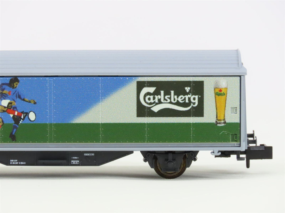 N Minitrix 15610 SBB Feldschlösschen Brewery Sliding Wall Box Cars 2-Pack