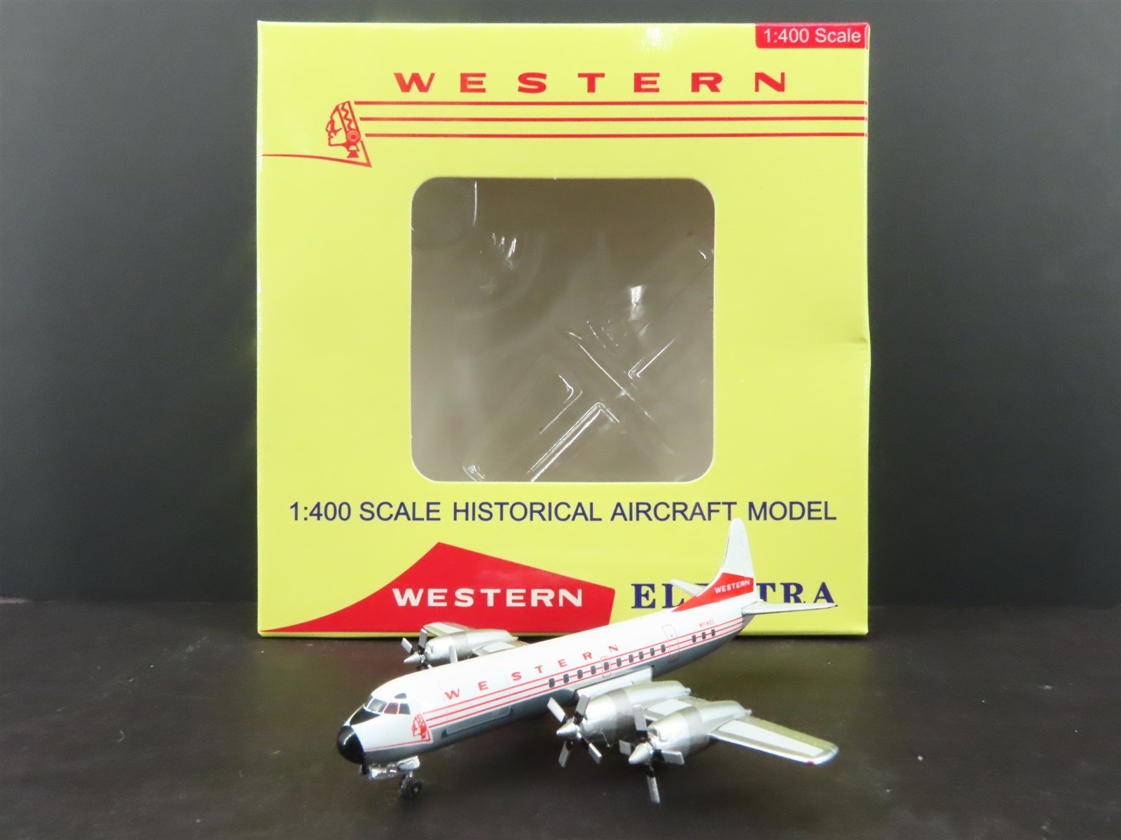 1:400 Aero Classics Die-Cast Western Airlines Lockheed Electra L-188 Airliner