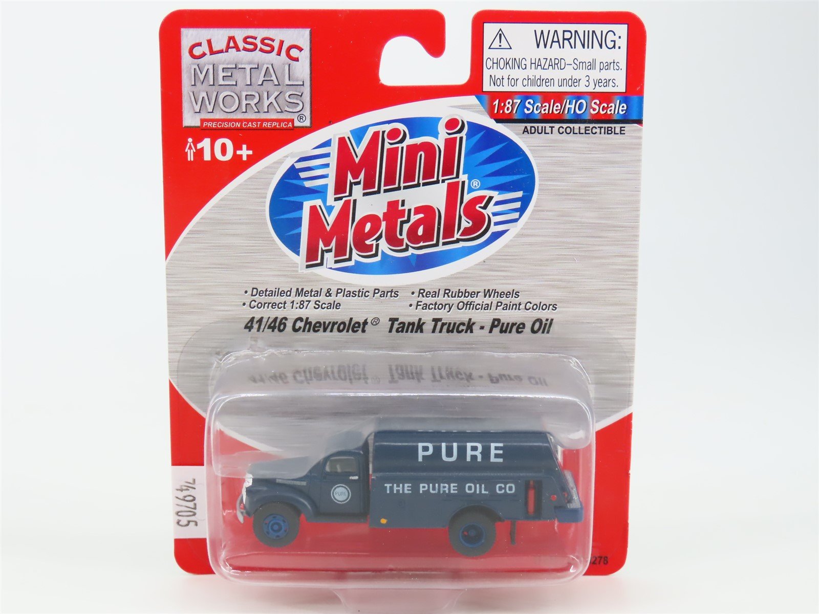 HO Scale CMW Mini Metals 30278 41/46 Chevrolet Tank Truck - Pure Oil