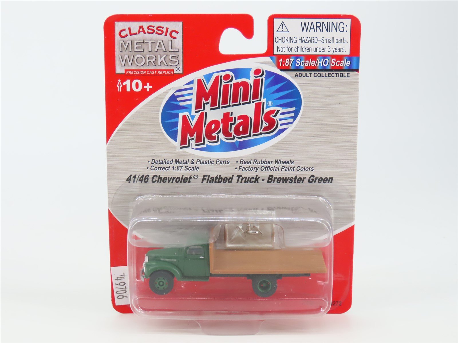 HO Scale CMW Mini Metals 30272 41/46 Chevrolet Flatbed Truck - Brewster Green