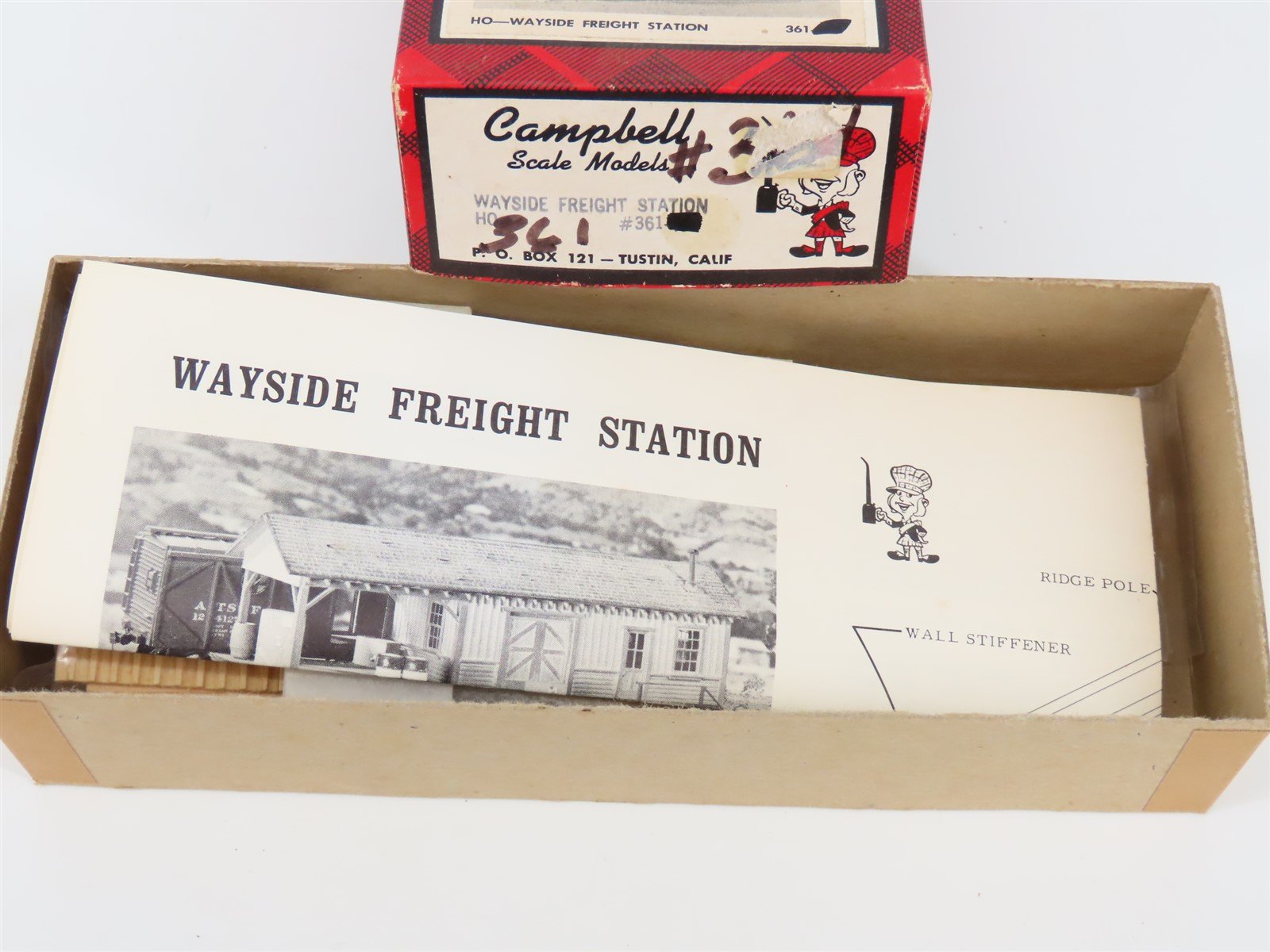 HO 1/87 Scale Campbell Scale Models Kit 361 Wayside Freight Station