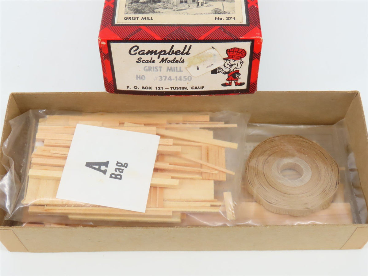 HO 1/87 Scale Campbell Scale Models Kit 374-1450 Grist Mill