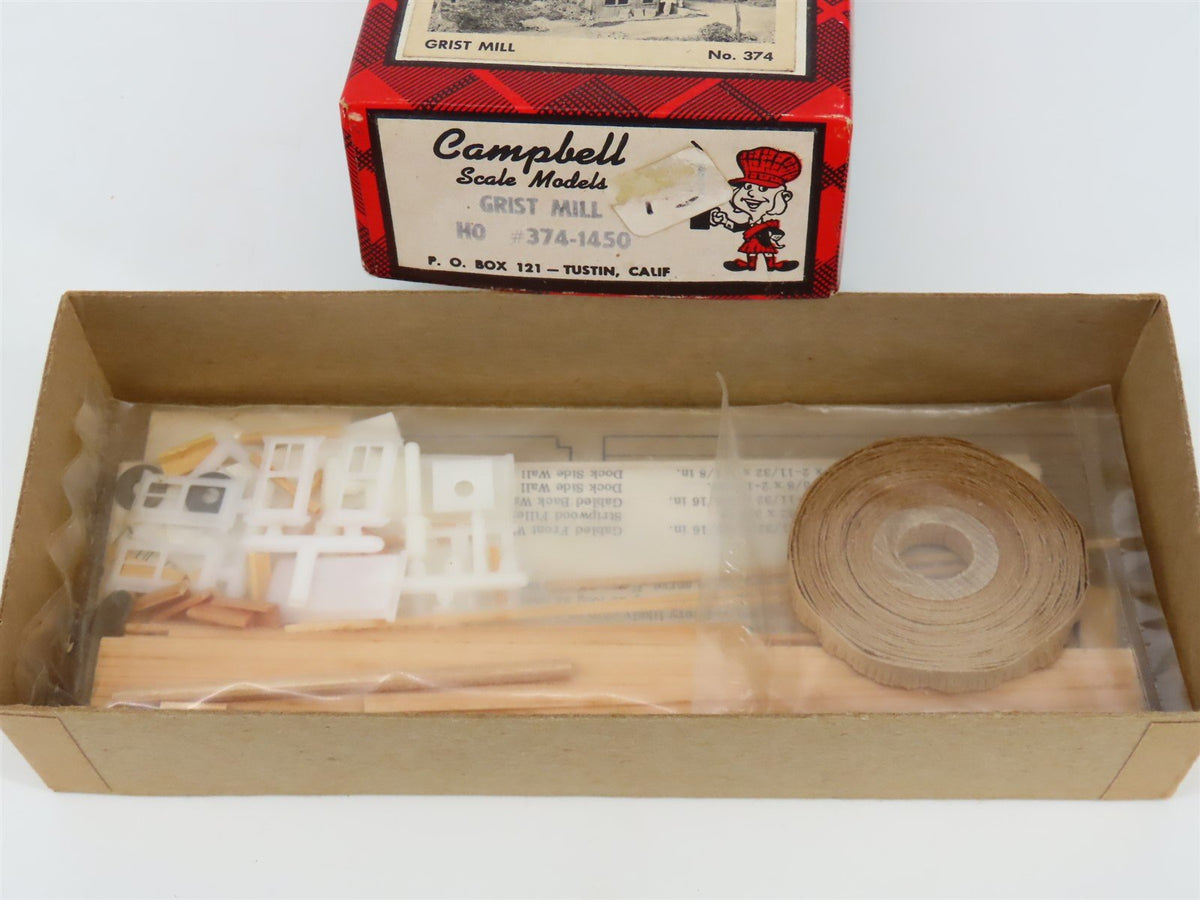 HO 1/87 Scale Campbell Scale Models Kit 374-1450 Grist Mill