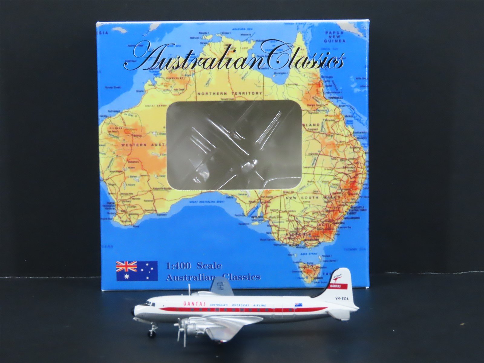 1:400 AustralianClassics Die-Cast Qantas Airways Douglas DC-4 Airliner VH-EDA