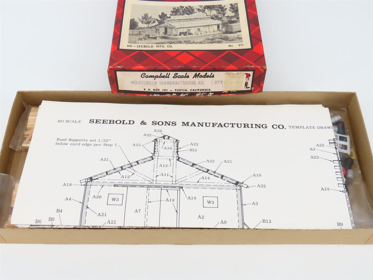 HO 1/87 Scale Campbell Scale Models Kit 377 Seebold Manufacturing Co.