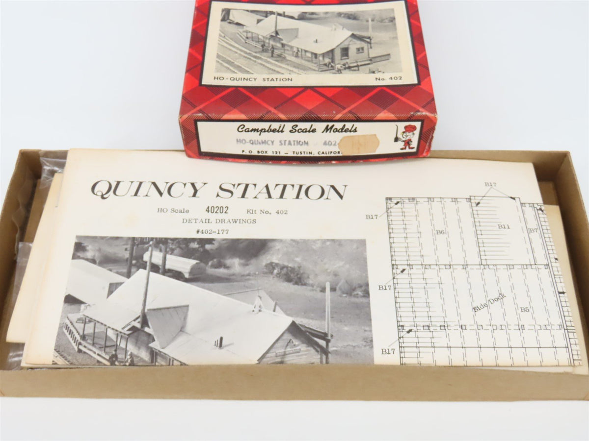 HO 1/87 Scale Campbell Scale Models Kit 402 Quincy Station