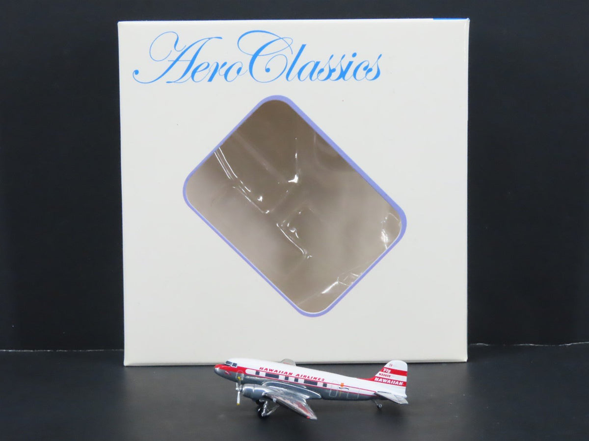 1:400 AeroClassics Die-Cast Hawaiian Airlines Douglas DC-3 Airliner N33608