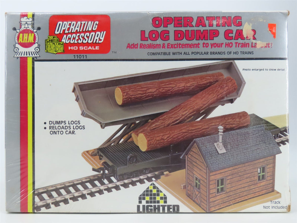 LOT of 4 HO Scale AHM Barrel Loader, Pipe Loader, Unloader &amp; Log Dump Car Kits