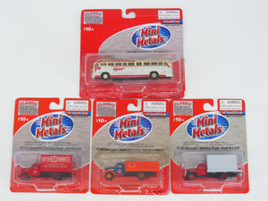 LOT of 4 HO 1/87 Scale Classic Metal Works CMW Mini Metals Trucks & Bus