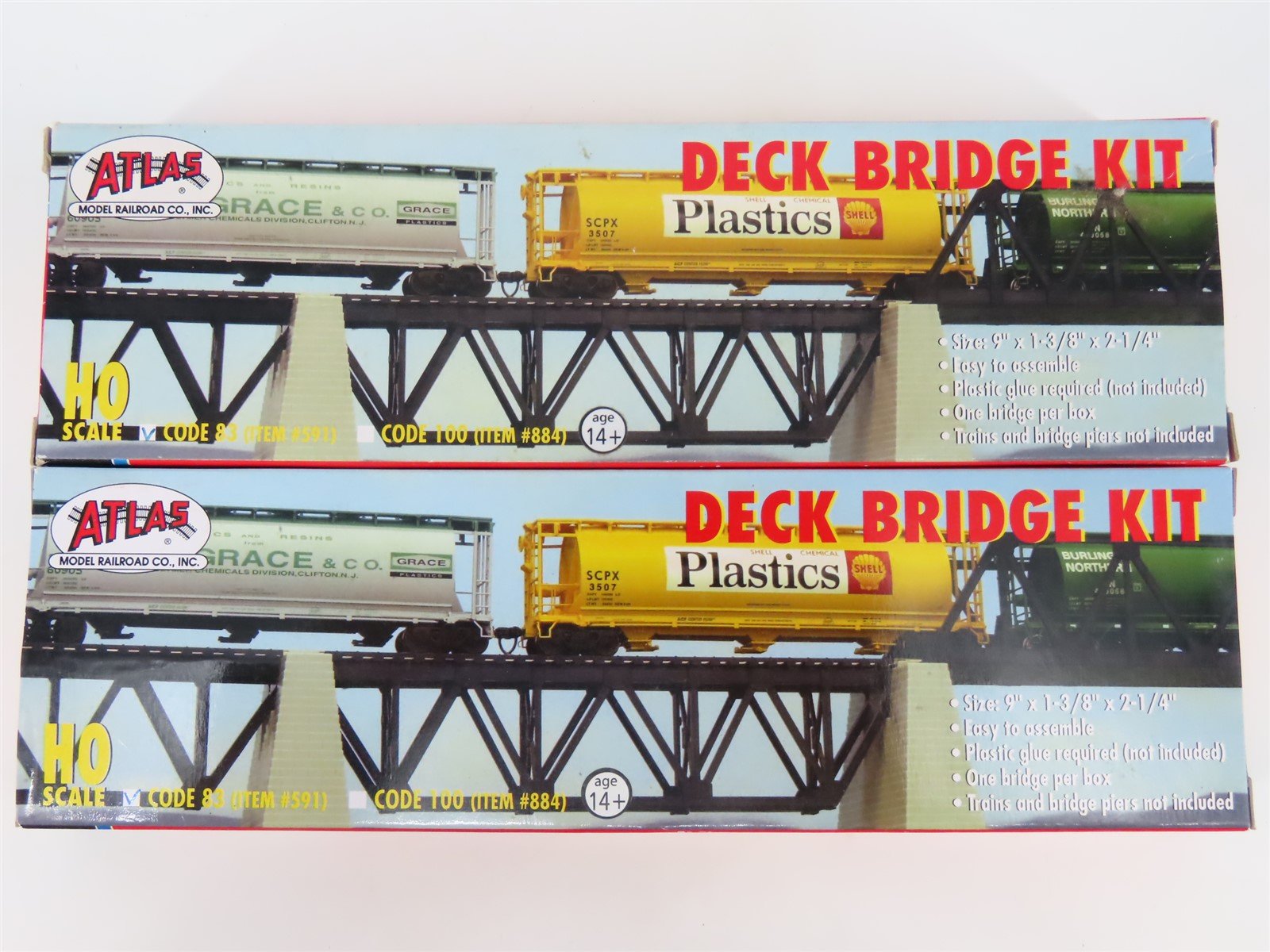 LOT of 5 HO 1/87 Scale Atlas Kits Truss Bridge, Deck Bridge & Telephone Poles