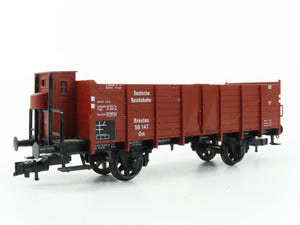 HO Fleischmann 5212K DR Deutsche Reichsbahn Goods Wagon w/Brakeman Cab #56147