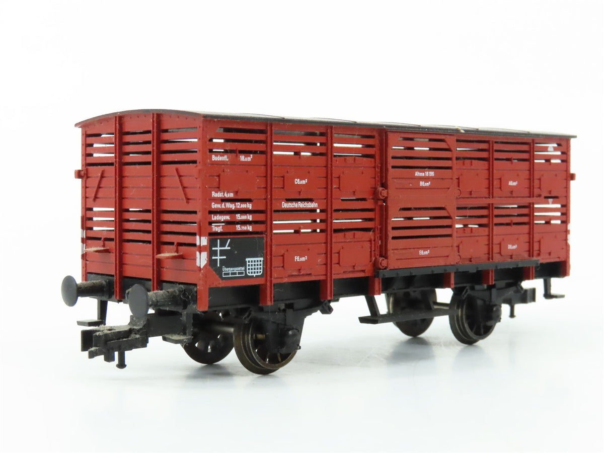 HO Scale Fleischmann 5364K DR Deutsche Reichsbahn Livestock Wagon #18196