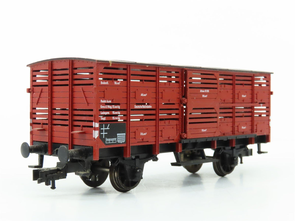 HO Scale Fleischmann 5364K DR Deutsche Reichsbahn Livestock Wagon #18196