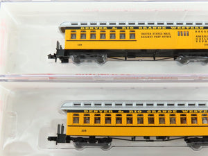 N Scale Roundhouse 89414 DRGW Rio Grande 50' Overland Passenger 4-Car Set