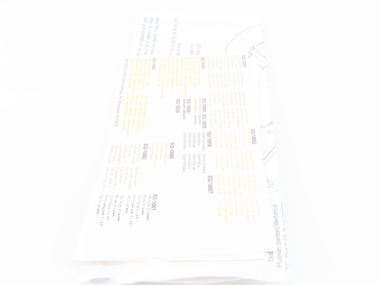 HO Scale Walthers GN Great Northern Pullman Heavyweight Passenger 