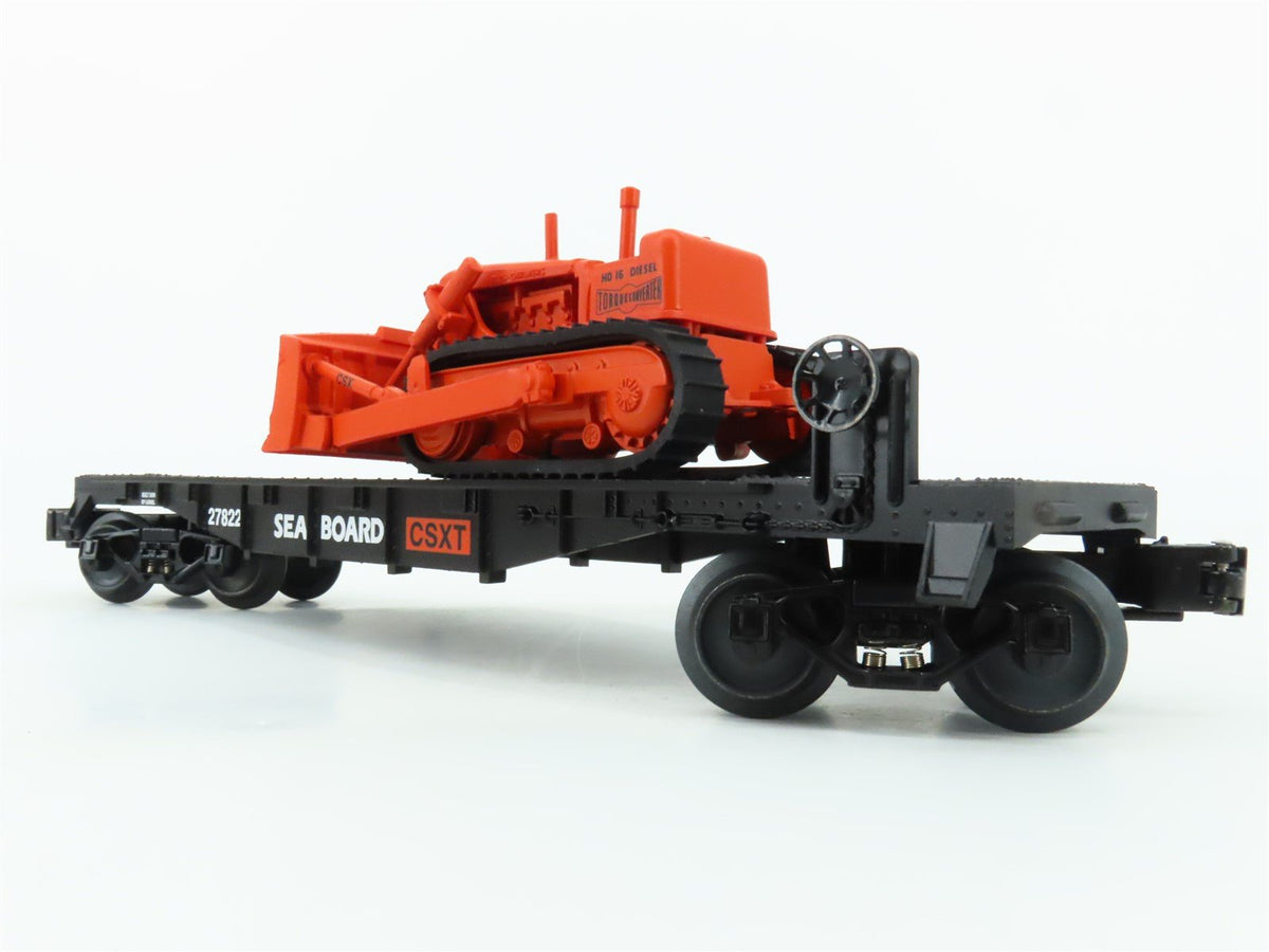 O Gauge 3-Rail Lionel 6-27822 CSXT Seaboard Flatcar #27822 w/ Bulldozer Load