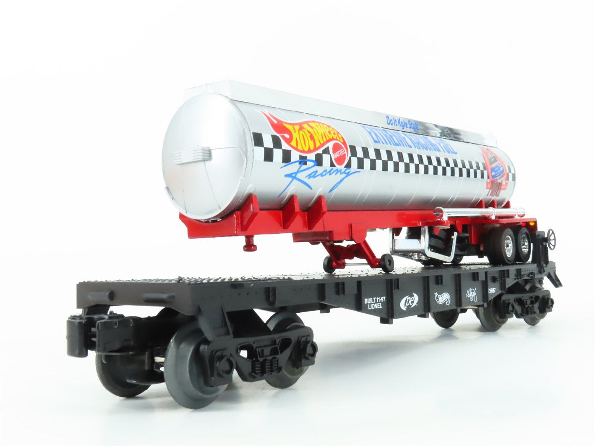 O Gauge 3-Rail Lionel 6-52130 Hot Wheels Flatcar #21697 w/HW Tank Trailer Load