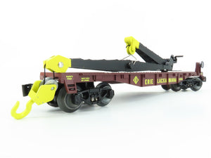 O Gauge 3-Rail Lionel 6-37053 EL Erie Lackawanna Derrick Crane Flatcar #37053