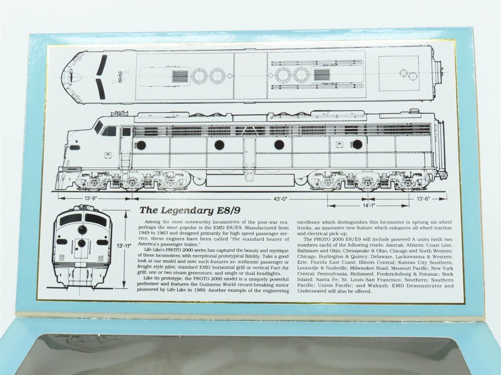 HO Scale Proto 2000 21010 SBD Seaboard E8/9A Diesel Locomotive #3059