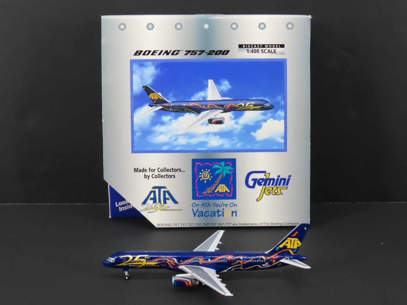 1:400 Gemini Jets GJATA086 Die-Cast ATA 25th Boeing 757-23N Aircraft N520AT