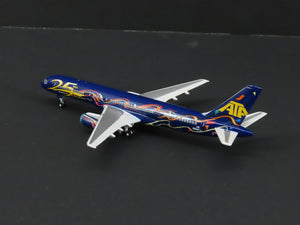 1:400 Gemini Jets GJATA086 Die-Cast ATA 25th Boeing 757-23N Aircraft N520AT