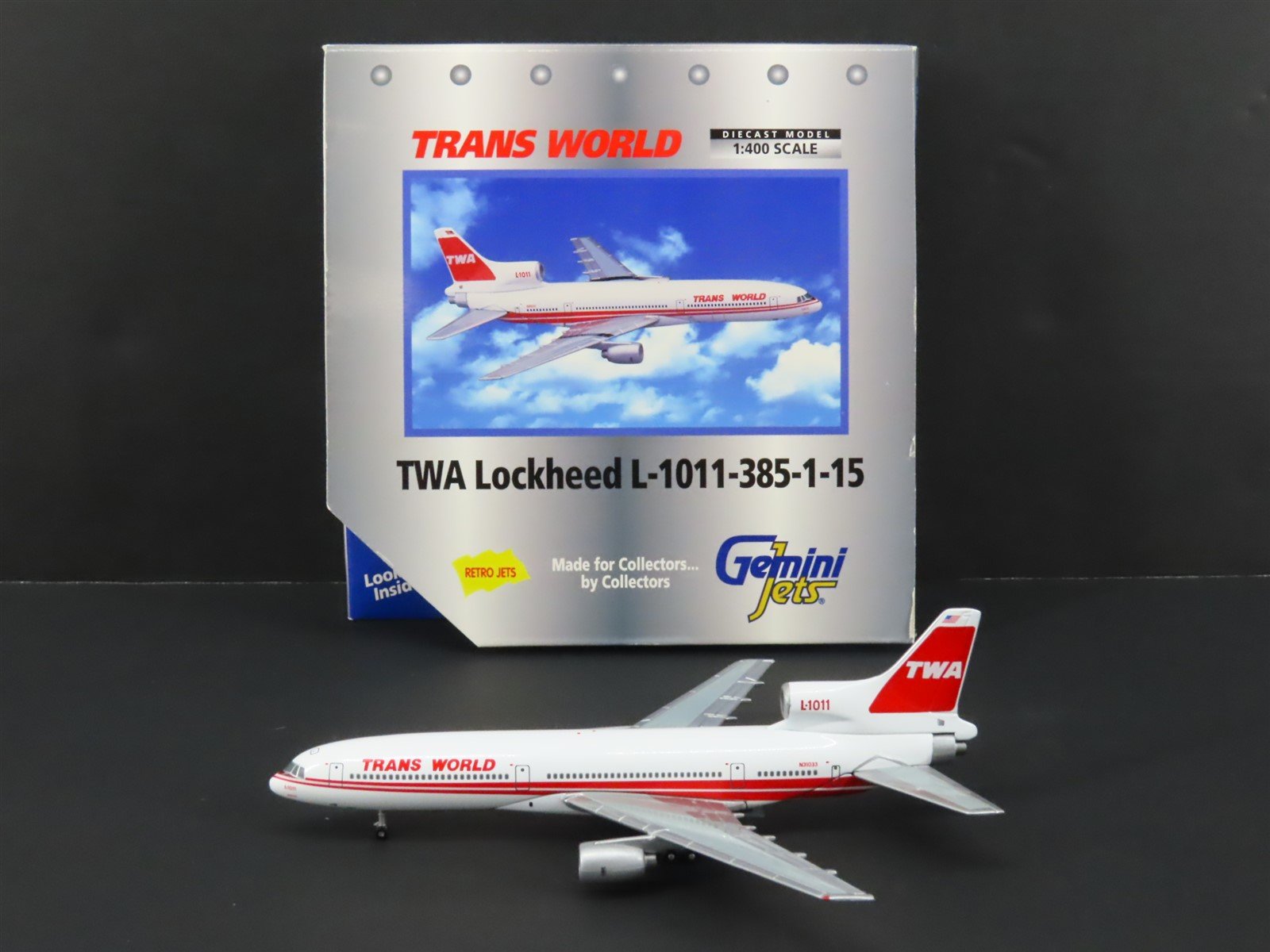 1:400 Scale Gemini Jets GJTWA042 Die-Cast TWA Lockheed L-1011-385-1-15 Aircraft