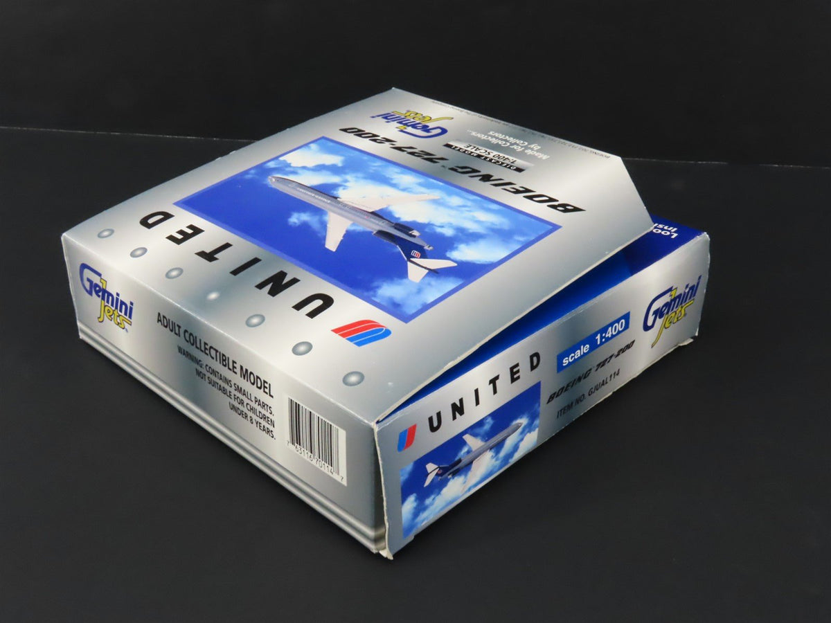 1:400 Scale Gemini Jets GJUAL114 Die-Cast United Boeing 727-222A Aircraft N7291U
