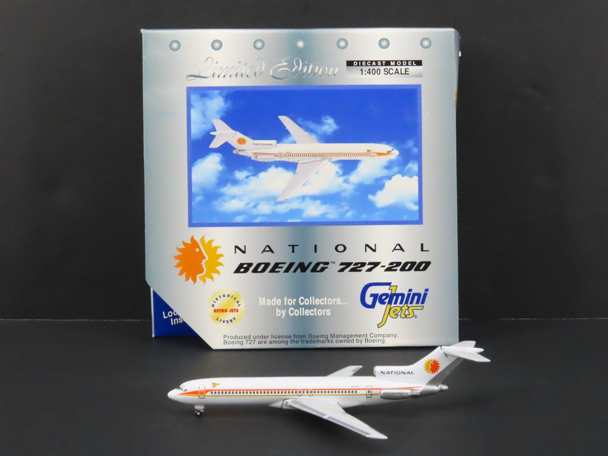 1:400 Scale Gemini Jets GJNAL294 Die-Cast National Boeing 727-335 Aircraft N4734