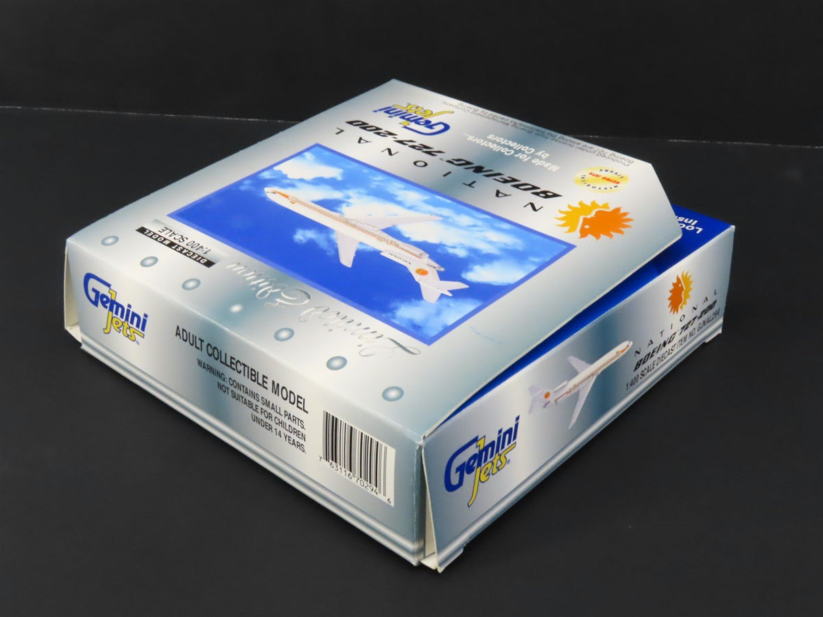 1:400 Scale Gemini Jets GJNAL294 Die-Cast National Boeing 727-335 Aircraft N4734