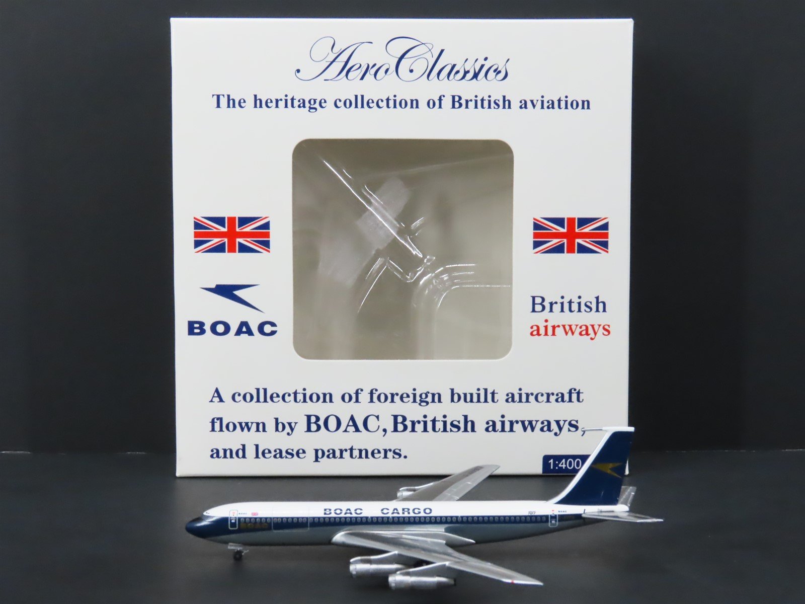 1:400 Scale Aero Classics Die-Cast BOAC Cargo Boeing 707-320 Airliner