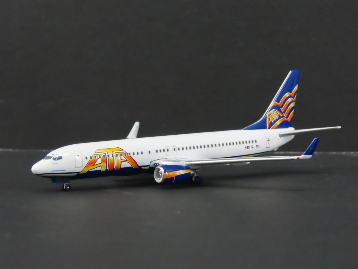 1:400 Scale Gemini Jets GJATA250 Die-Cast ATA Boeing 737-800 Aircraft N301TZ